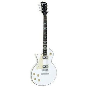 DIMAVERY LP-700L elektrische gitaar, LH, wit | Elektrische gitaar voor linkshandigen