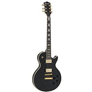 Dimavery 26215156 elektrische gitaar, zwart/goud