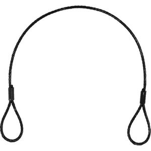 EUROLITE Stalen kabel (SC), 400 x 3 mm, zwart, zonder connectoren | staalkabel met lussen, geperst zonder kabelkousen