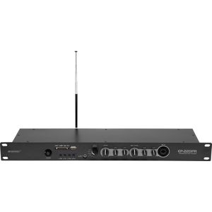 Omnitronic EP-220PR - Stereoversterker - Zwart - Met MP3-speler en FM-radio