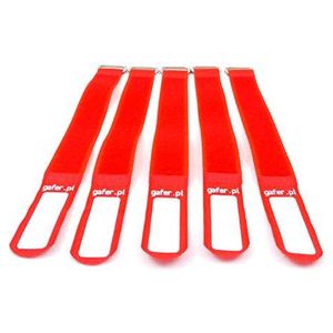 GAFER.PL Tie Straps -kabelbinders - 25x550mm - 5 stuks - rood