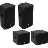OMNITRONIC - AZX-215 - Passieve Luidspreker - Zwart - 300W RMS en AZX-118 - PA Subwoofer - 450W RMS