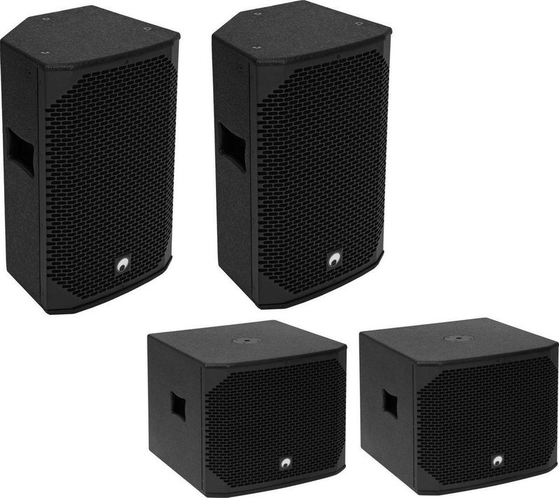 OMNITRONIC - AZX-215 - Passieve Luidspreker - Zwart - 300W RMS en AZX-118 - PA Subwoofer - 450W RMS