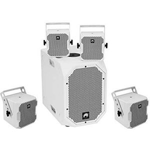 Omnitronic Set BOB-10A ws + 4x BOB-4 ws (Actief, Actieve subwoofer), PA-luidsprekers, Wit