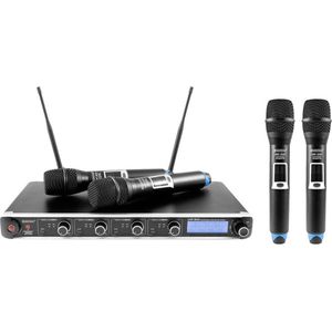 Omnitronic UHF-304 4-kanaals draadloos microfoonsysteem