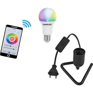 EUROLITE Set LED E27 RGB WW CW WiFi + Triangle Fassung schwarz