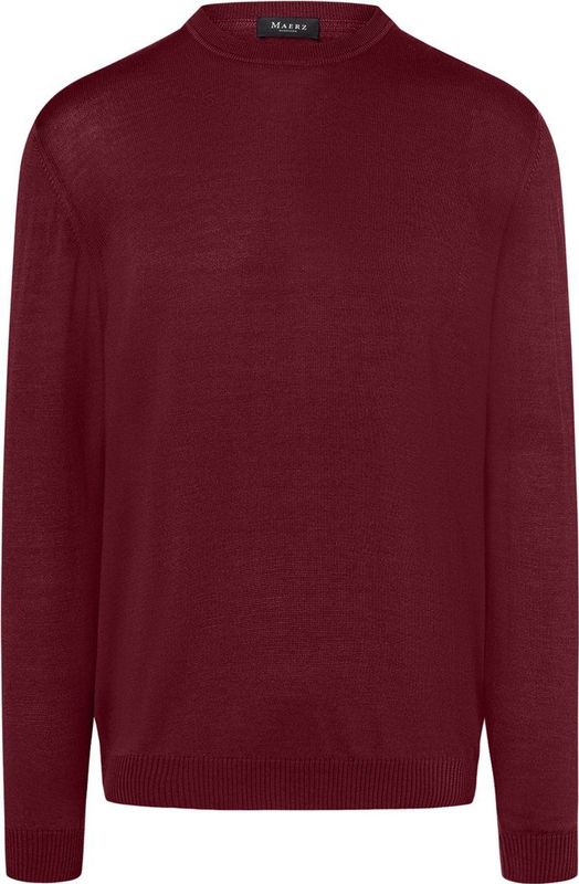 Maerz - Trui - Bordeauxrood - 100% Wol - Wijde Fit