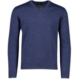 Maerz - V-hals Pullover - Navy - 100% Virgin Merinowol