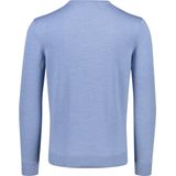 MAERZ Classic Fit heren trui met V-hals wol, lichtblauw