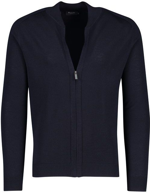 Maerz - Vest - Donkerblauw - Wol - Rits