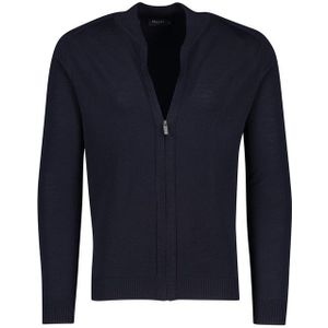 Maerz - Vest - Donkerblauw - Wol - Rits