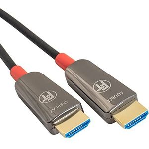 FeinTech 8K glasvezel HDMI-kabel 8m, 4K 120Hz, 1440p 144Hz voor HDMI 2.1 Gaming, HDMI-kabel PS5, Xbox PC TV, 48Gbps, ondersteunt eARC, CEC, VRR, HDR, Dolby Atmos, 3D, VMI90080