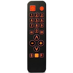 FeinTech - SDF00400 - Universele Afstandsbediening - Zwart - Grote Toetsen