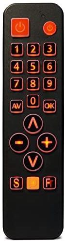 FeinTech - SDF00400 - Universele Afstandsbediening - Zwart - Grote Toetsen