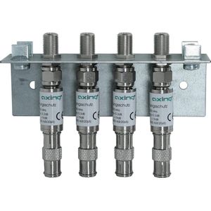 Axing - QEW 4-20 - Aardingsbeugel - Zilver - 4-voudig - Overspanningsbeveiliging