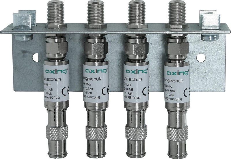 Axing - QEW 4-20 - Aardingsbeugel - Zilver - 4-voudig - Overspanningsbeveiliging