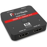 FeinTech - VSW12100 - HDMI Switch - Zwart - 2 Ingangen 1 Uitgang 4K 120Hz 8K 60Hz 48Gbps