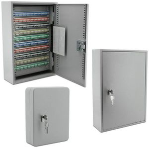 Schlüsselkasten ss 100 pz 2171-0100 Anzahl Haken 100 Grau (Metallgehäuse) - Basi