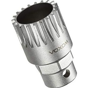 Voxom Crankstel Wkl26 Shimano cartridge en Isis compatibel, CNC gefreesd, 718000068 gereedschappen, zilver, standaard