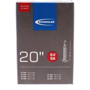 SCHWALBE SV6A EXTRA LIGHT 20'' x 0,9 - 1,6 (23-40x406) Presta (Removable core) 40 mm