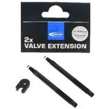 SCHWALBE Tubeless compatible valve extension 65 mm Black