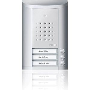 Ritto Entravox Deurstation Audio - 3 Flats - Zilver - Vandaalbestendig