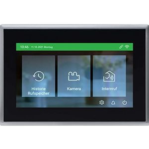 Video binnenstation zwart wifi video deurintercom deurbel intercom touchscreen 7 inch monitor smartphone app