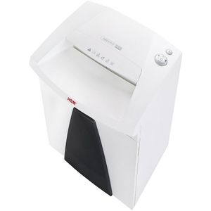 HSM SECURIO B26 papiervernietiger, veiligheidsniveau 7, deeltjes snijden 1 x 5 mm, 4 vellen, olieverdamper, wit