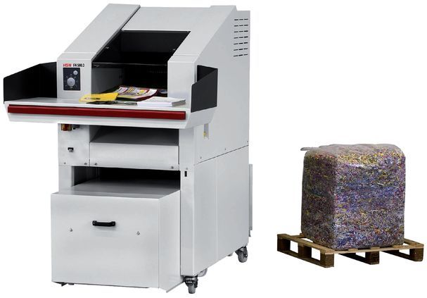 HSM Shredder-Pressen-Kombination SP 5080 lichtgrau Partikel 6,0x40 - 5