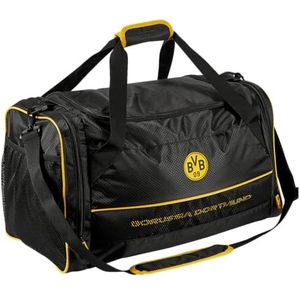Borussia Dortmund BVB Sporttas – je metgezel voor sport en reizen in BVB-stijl, zwart, 53 x 35 x 21 cm, boho, zwart, 53 x 35 x 21 cm, bohemien, zwart., Boheems