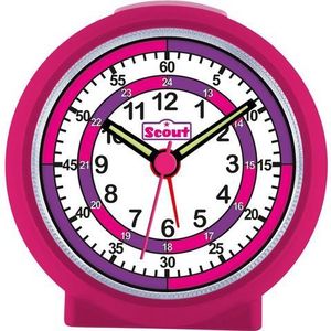 Scout - LearnTheTime - Kwarts-wekker - Roze - Leerwekker - 7 cm