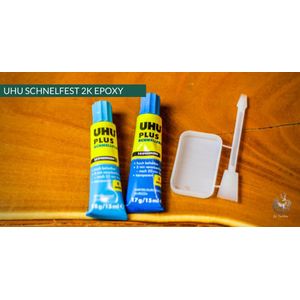 UHU - Plus Schnellfest - Knutsellijm - Meerkleurig - 35 G - Blister - 2 Stuk