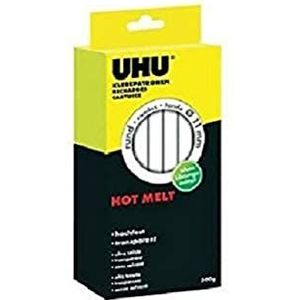 UHU Hot Melt Zelfklevende cartridges, transparante kleefpatronen, 11 mm diameter, 500 g, transparant