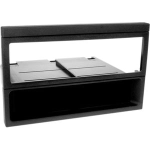 1-DIN Paneel geschikt voor met aflegbakje. Mazda MX-5 / 323 (F) / 626 Kleur: Zwart