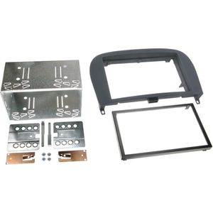 2-DIN Paneel Geschikt Voor Mercedes Benz SL-Klasse 2001-2011 Kleur: Rubbertouch Zwart