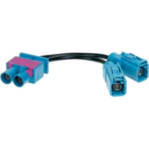 Antenne Adapter Dubbel-FAKRA (m) - 2 x Fakra Z (w) Audi -Maserati -Scania - Skoda -Volkswagen -Seat