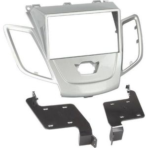 2-DIN Paneel geschikt voor Ford Fiesta zonder Multifunctioneel display 2008-2017 - Kleur: Zilver