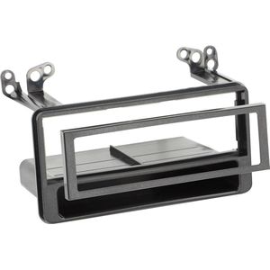1-DIN Paneel geschikt voor met aflegbakje Toyota Avensis/ Celica/ MR2/ RAV4/ Yaris Kleur: Zwart (BULK)