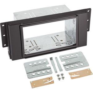 2-DIN Paneel geschikt voor Land Rover Freelander- Discovery (3G) - Range Rover Sport - Kleur: Zwart