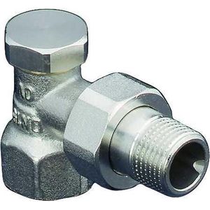 OVENTROP Rücklaufverschraubung Combi 2 Eck DN 15, R 1/2 x Rp 1/2, PN 10, Messing, vernickelt, 1091062