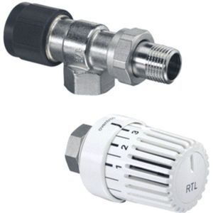 Oventrop RTL retourwaterbegrenzer-set 1/2" haaks verkeerd m. thermostaatknop UNI-RTLH 1028364
