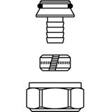 Ofix Klemmringverschraubung,m24x1,5,16x2mm, 2-fach für Kunststoffrohr - Oventrop