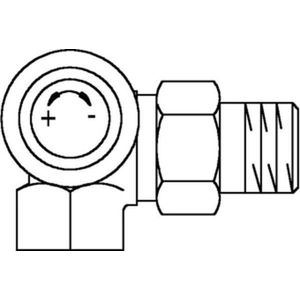Oventrop - AV9 - Thermostatische Radiatorafsluiter - Dubbel Haaks - Rechts