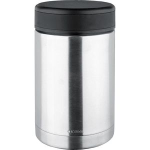 Isosteel Rvs Voedselcontainer Dubbelwandig 0,5 Liter Zilver