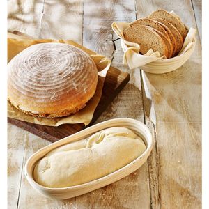Gaarmand rond rijsmandje, 18 x 9 cm, 18 cm, voor brood en deegvorm, van natuurlijke rieten, voor bakkers, broodbakken en messen Gaarmand rond rijsmandje, 18 x 9 cm, 18 cm, voor brood en deegvorm, van natuurlijke rieten, voor bakkers, broodbakken en messen