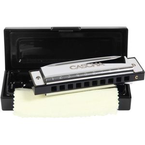 CASCHA Mondharmonica in C, diatonische blues, instrument voor volwassenen, kinderen en beginners met etui