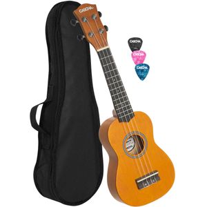Ukuleleset met tas voor kinderen sopraan 21'' roze