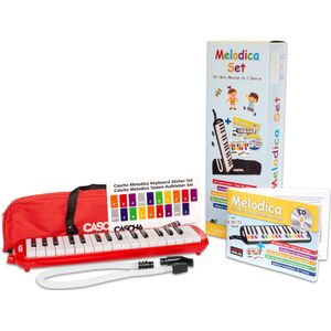 Cascha Melodica Melodica 32 toetsen voor kinderen en volwassenen, met draagtas en leerhandleiding, veelzijdig speelboek met toetssticker voor het leren van de melodica I