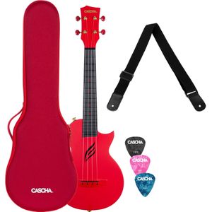 Ukulele Carbon Fibre Red Set