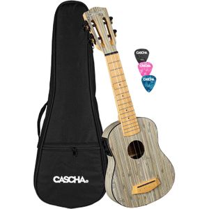 Cascha HH 2315E Bamboo Graphite E/A sopraan ukelele set